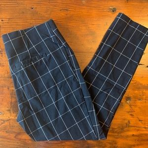 Stretchy Grid Pattern Dress Pants